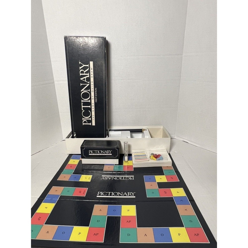 Pictionary First Edition Board Game Of Quick Draw Vintage 1985 Classic Original